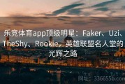 乐竞体育app顶级明星：Faker、Uzi、TheShy、Rookie，英雄联盟名人堂的光辉之路