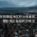2022世预赛欧洲区积分榜最新，世预赛欧洲区各组积分情况