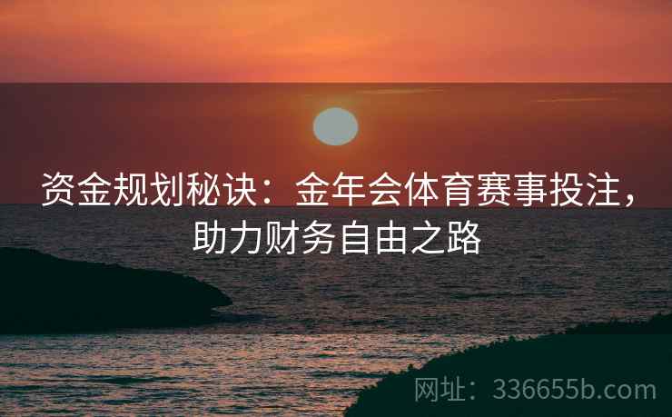 资金规划秘诀：金年会体育赛事投注，助力财务自由之路