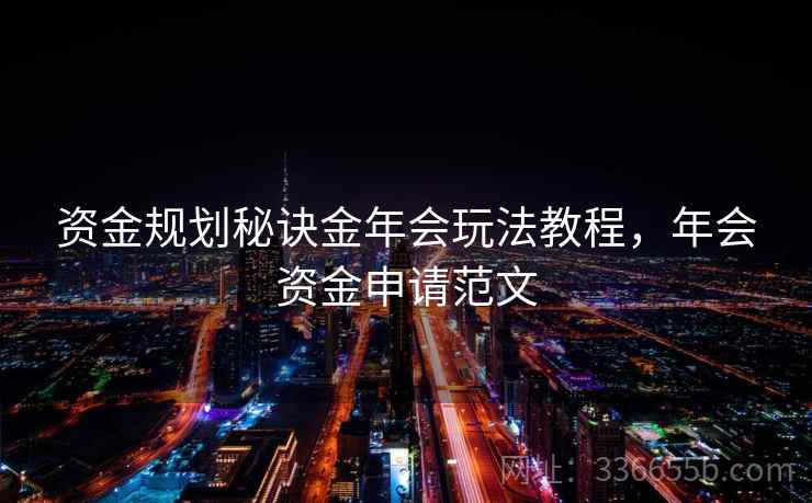 资金规划秘诀金年会玩法教程，年会资金申请范文