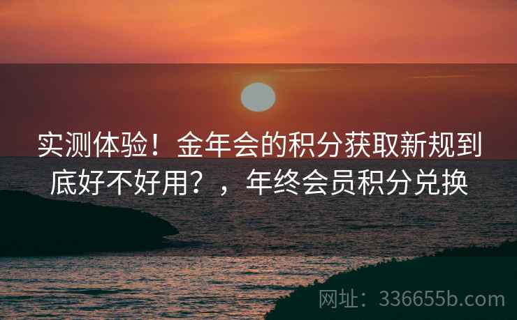 实测体验！金年会的积分获取新规到底好不好用？，年终会员积分兑换