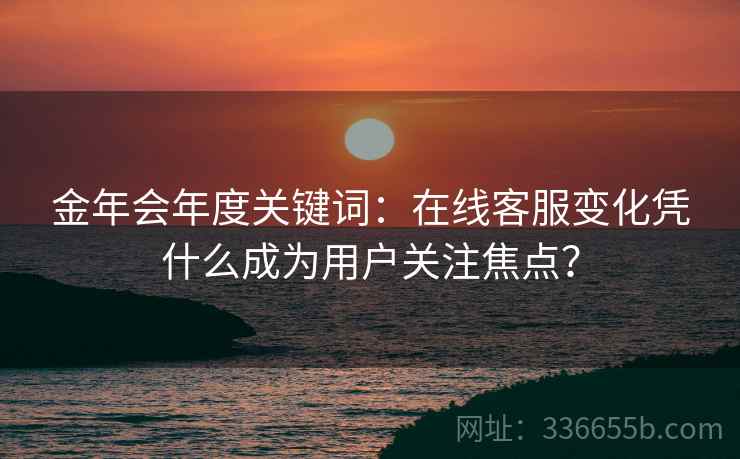 金年会年度关键词：在线客服变化凭什么成为用户关注焦点？